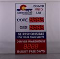 Picture of Custom Electronic Safety Sign with Three Large Counters (60Hx36W)