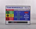 Picture of Sign with One Numeric Display, Stoplights, Safety Cross, Wide Scrolling Message (36Hx48W)