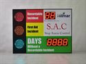 Picture of Sign with Large Four Digit Numeric Display and One Large Two Digit Display and Stoplights (36Hx48W)